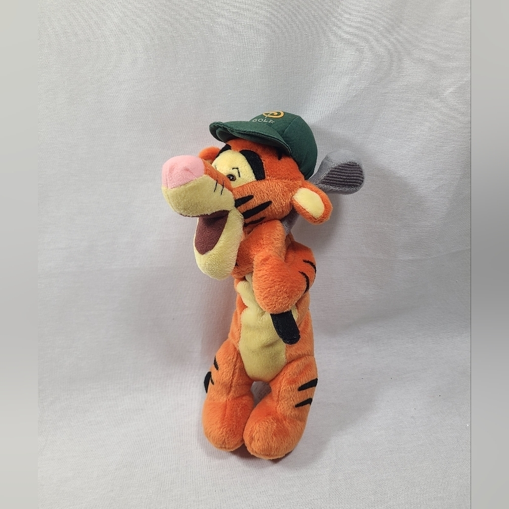 Walt Disney World Golfer Tigger 10" tall Plush Bean Bag- Vintage